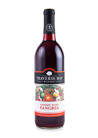 a bottle of Cherry Wine Sangria from Traverse Bay Winery