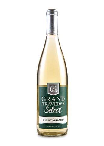 a bottle of Grand Traverse Select Pinot Grigio from Chateau Grand Traverse