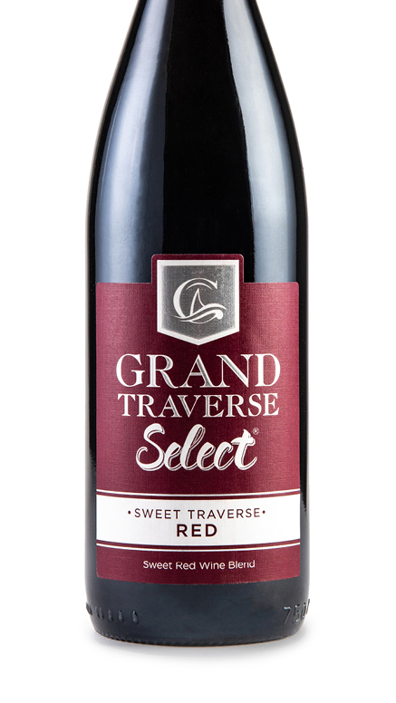 a bottle of Grand Traverse Select Sweet Traverse Red from Chateau Grand Traverse
